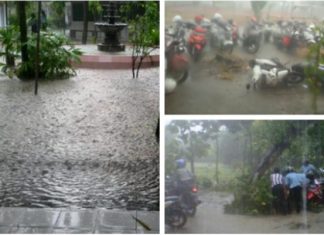 Hujan Melanda, Atap Kanti Terbuka