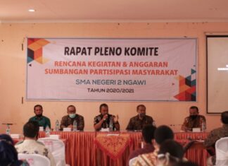 Rapat Pleno Komite Sekolah Bersama Orang Tua/Wali Murid Kelas X Tahun 2020/2021