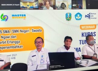 Webinar Kupas Tuntas AKM SMA/SMK Negeri-Swasta se-Kabupaten Ngawi