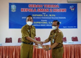 Pak Agus Supriyono Menjadi Pelaksana Harian Kepala SMA Negeri 2 Ngawi
