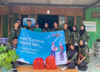 Akhir Tahun Kepengurusan Periode 2021/2022, Smada Art Adakan Bakti Sosial di Dusun Watu Gudhel, Pitu, Ngawi