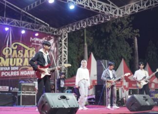 Band Smadangawi Turut Meriahkan Pasar Murah Gebyar Seni Polres Ngawi 2023