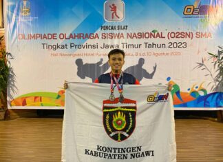 Ananda Wahyu Raih Medali Perak Cabang Pencak Silat di O2SN Provinsi Jawa Timur