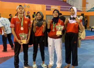 Dua Atlet Taekwondo Smadangawi Raih Medali Perunggu di Porprov VIII Jawa Timur 2023