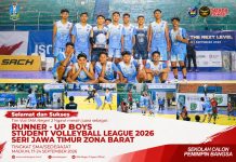 Tampil Mengesankan, Tim Voli Putra SmadaNgawi Sabet Gelar Runner-Up SVL 2026 Zona Barat